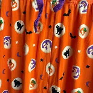 Pink Lily Orange Halloween Pajama Pants